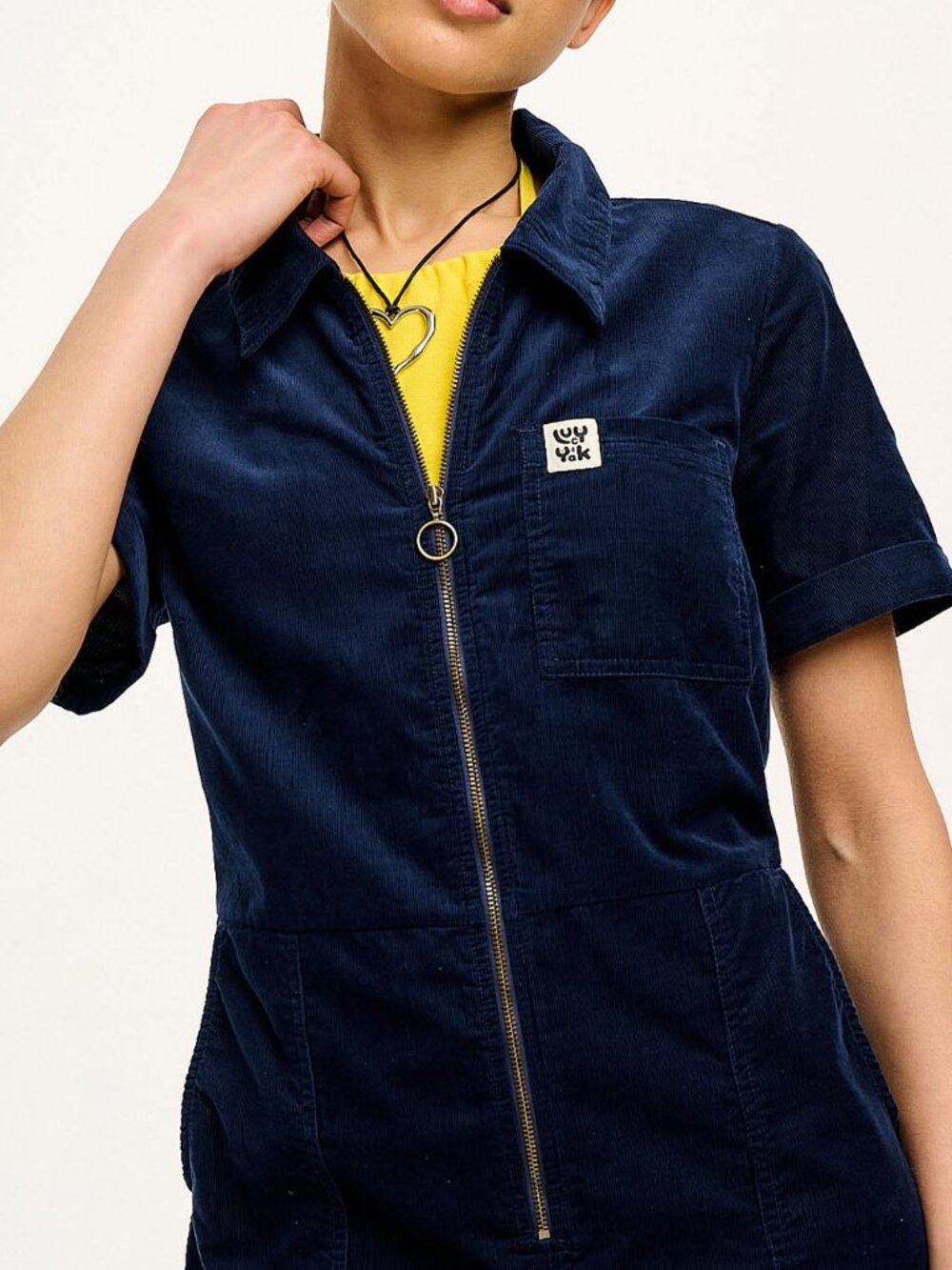 Lucy & Yak Rex Jumpsuit Navy Corduroy UK22 TALL NWT